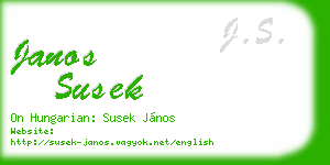 janos susek business card